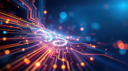 Naklejka premium Abstract circuit board design