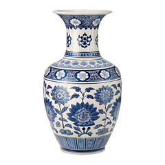 chinese porcelain vase on transparent background png