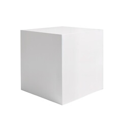 Naklejka premium Minimalist white pedestal on transparent background