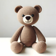 bear Crochet isolated on white background 