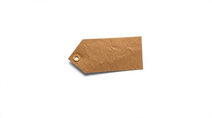 Fototapeta premium Light brown tag with a hole