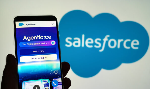 Agentforce by Salesforce - displayed on smartphone