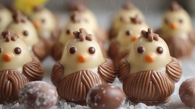 Chocolate chicks for Easter