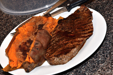 Perfectly grilled steak with beautiful char marks