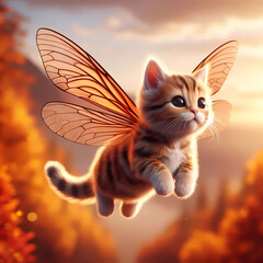 cute cat and bee mash-up
