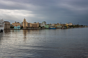 Fototapeta premium Oceanfront view of Havana city. Malecon in Havana