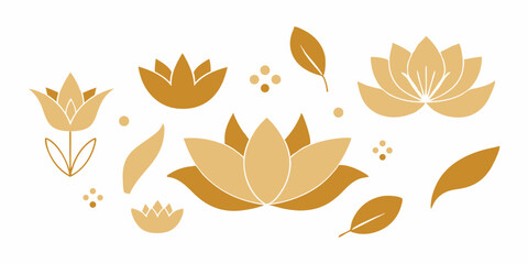 set of autumn leaves
