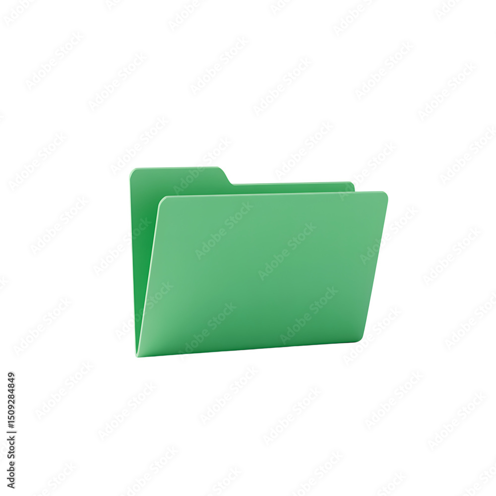 Poster a pristine mint folder awaits its purpose ready to organize and secure on transparent background