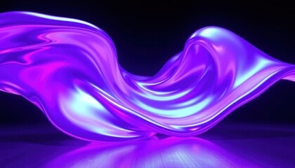 Iridescent Flow: An Abstract Wave of Light and Color in Smooth Rendering