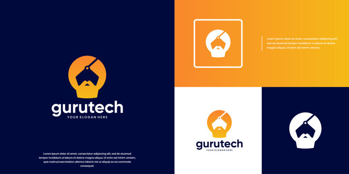 digital education character silhouette, graphic design template.