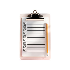 Successfully completed checklist bringing a sense of accomplishment with a on transparent background