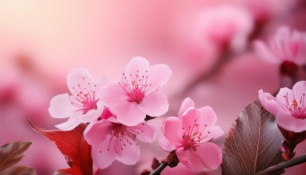 Vibrant Pink Flower Background Perfect for Spring and Summer Themes