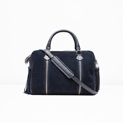 Sac à main en nubuck noir 