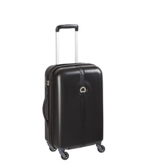 Valise sur roulette, bleue, vue de face