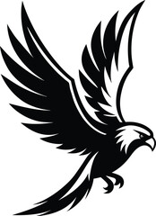  eagle silhouette, wings open, strong flight
