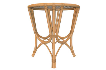 Round Rattan / Wicker Dining Table 3D Model