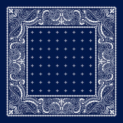 Obraz premium navy blue bandana vector design 