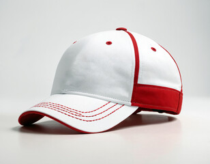 Red baseball cap on a white background.