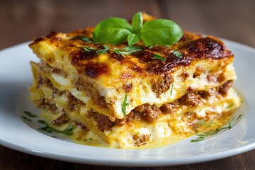 Lasagne Bolognese Ofengericht Pasta Auflauf Italienisches Essen Schichtgericht K&auml;se &uuml;berbacken Hackfleisch Nudelgericht Hausmannskost Familienessen Klassisch Rezept Italienisch Original Hei&szlig;