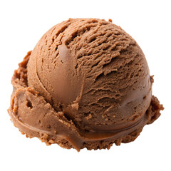 Coffee Ice Cream Scoop Isolated on Transparent Background