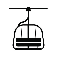Chairlift  silhouette vector, chairlift  silhouette bundle 