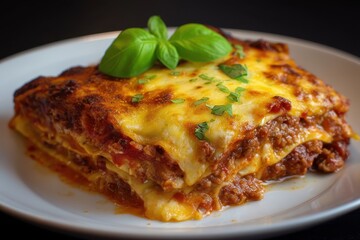 Lasagne Bolognese Ofengericht Pasta Auflauf Italienisches Essen Schichtgericht K&auml;se &uuml;berbacken Hackfleisch Nudelgericht Hausmannskost Familienessen Klassisch Rezept Italienisch Original Hei&szlig;