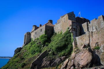 Mont Orgueil castle view, Bailwick of Jersey, Channel Islands
