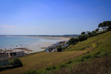 Bay of Mont Orgueil at low tide, Bailwick of Jersey, Channel Islands