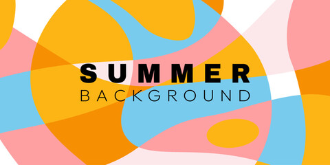 Abstract modern summer background in trendy colors. Vector design for promotion, cover, card, invitation, discount.