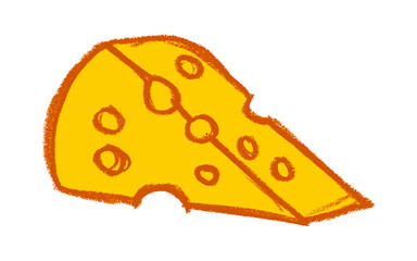 Cheese Crayon Chalk Drawing PNG Transparent