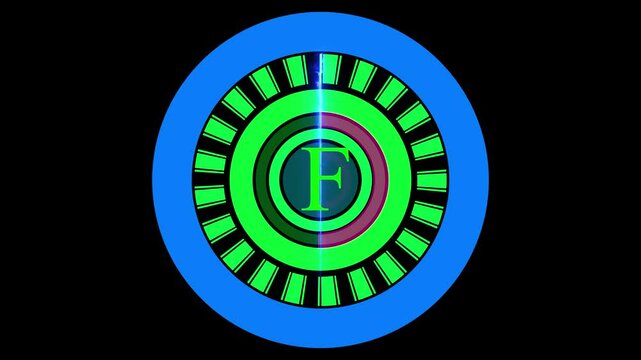 Circle Triangle VJ Loop Blue M Animation Background