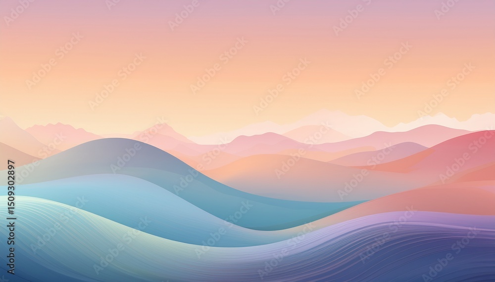 Aufkleber soft gradient background with pastel colors blending seamlessly in a calming aesthetic display