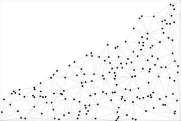Abstract Network Connections Diagram &ndash; Minimalist Black Dot and Line Structure.