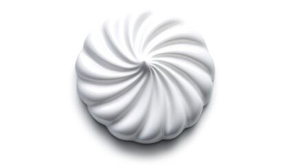 Whipped cream swirl, isolated on white