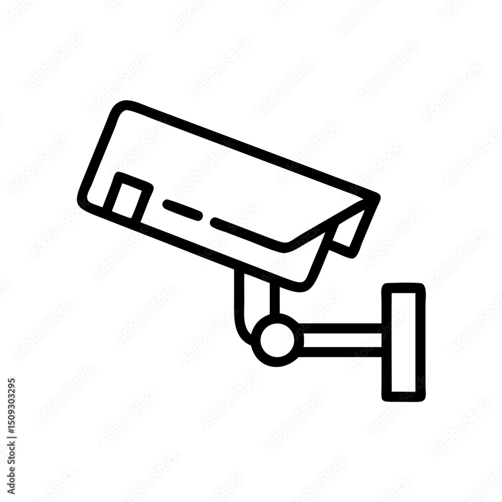 Aufkleber security camera icon for surveillance system. modern security camera design for website or app. simp
