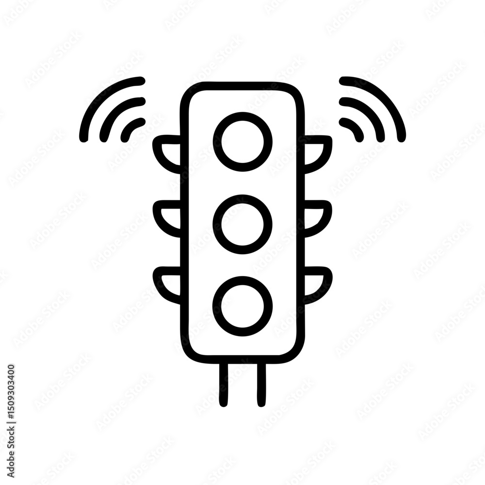 Poster smart traffic light with wireless connection. modern smart traffic light system for urban infrastruc