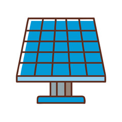 Solar panel illustration for renewable energy infographic. Clean energy concept for solar power technology presentations.  Solar panel design for educational materials, websites,