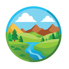 Natural View Vector Icon
