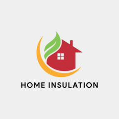home repairing and home insulation logo design vector