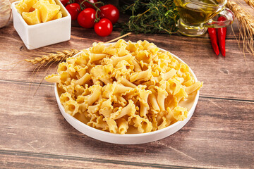 Raw dry Italian pasta - campanelle