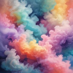 Abstract colorful clouds in rainbow style