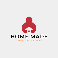 home made food logo design vector
