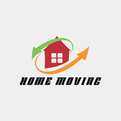 house moving logo design design vector