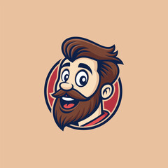 Man in Cap Icon Badge Emblem: An emblem featuring a man wearing a cap, perfect for sports teams and Esports organizations.