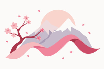 winter landscape with snow and mountains