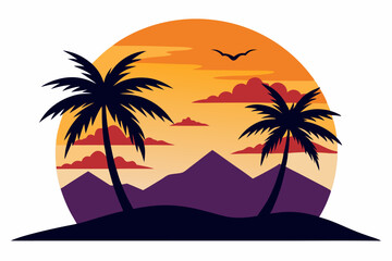 palm trees on the beach