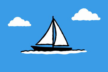 Fototapeta premium sailing boat on the sea
