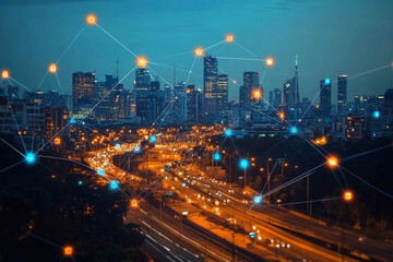 Fototapeta premium discussion on how advancements in IoT will create opportunities for new business models and revenue streams in future smart cities