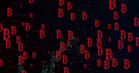 Image of mathematical equations over screens