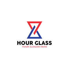 hour glass logo design vector